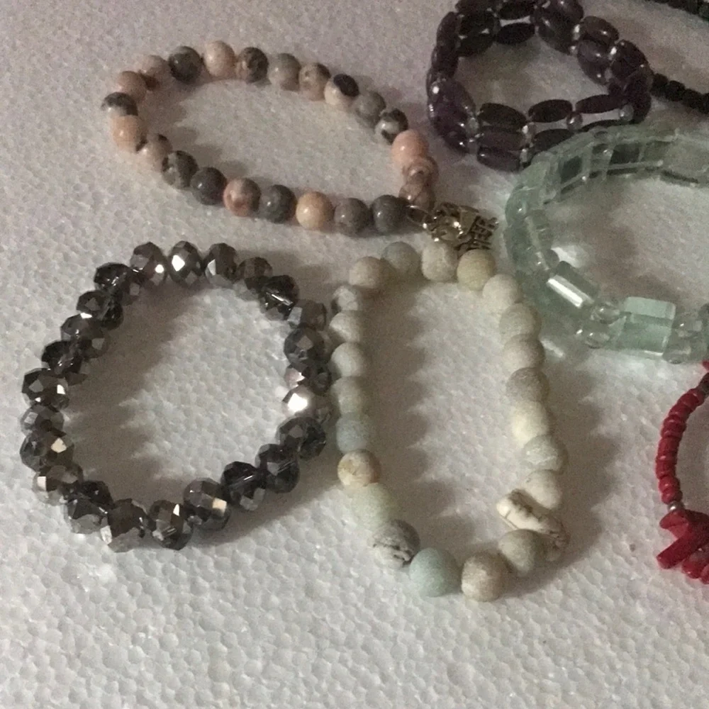 Assorted Women's Natural Beaded Bracelet Set - Multi Color